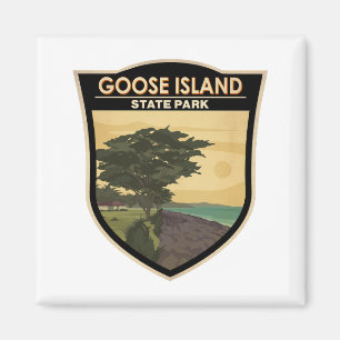Aimant Goose Island State Park Texas Vintage