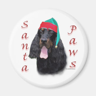 Aimant Gordon Setter Père Noël Paws