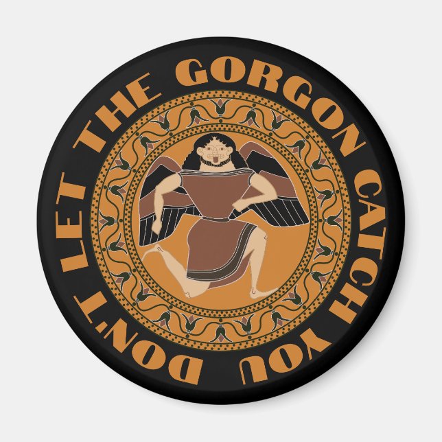 Aimant Gorgon : Coupe en terre cuite kylix Siana (Devant)