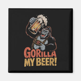 Aimant Gorilla Ma Bière Amusante Ape Stein Party Animal