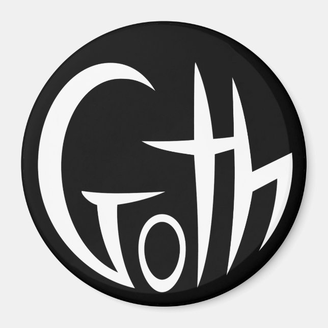Aimant Goth (Lettres Pointées) (Devant)