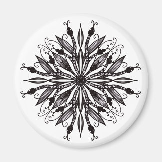 Aimant Goth Nature Lover Noir et blanc