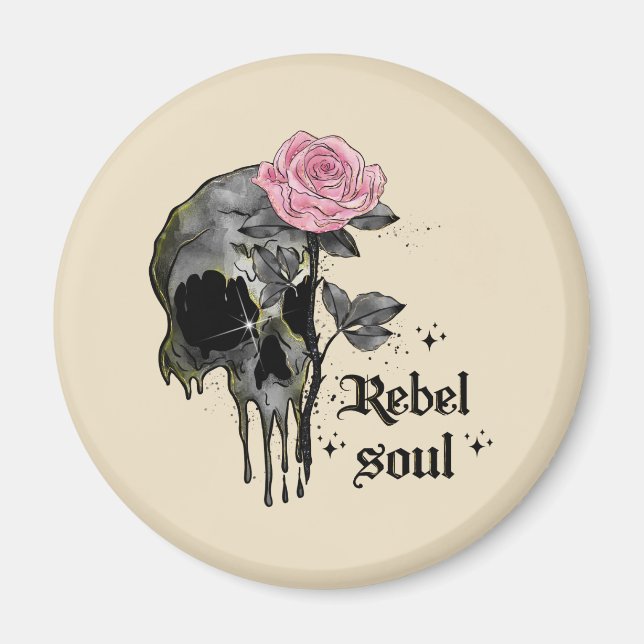 Aimant Goth Skull | Rebel Soul (Devant)