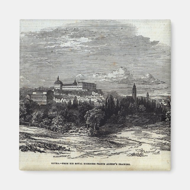 Aimant Gotha, gravée par W.J. Linton (Devant)