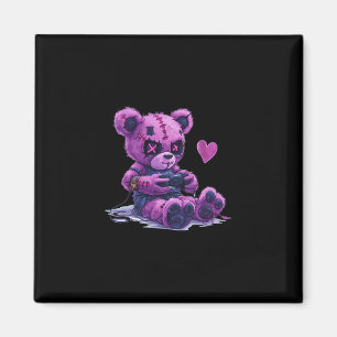 Aimant Gothique Pastel Mignon Créepy Kawaii Ours de Joueu