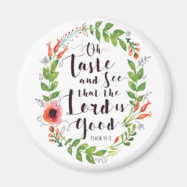 Aimant Goûtez et voyez le Seigneur est bon (Devant)