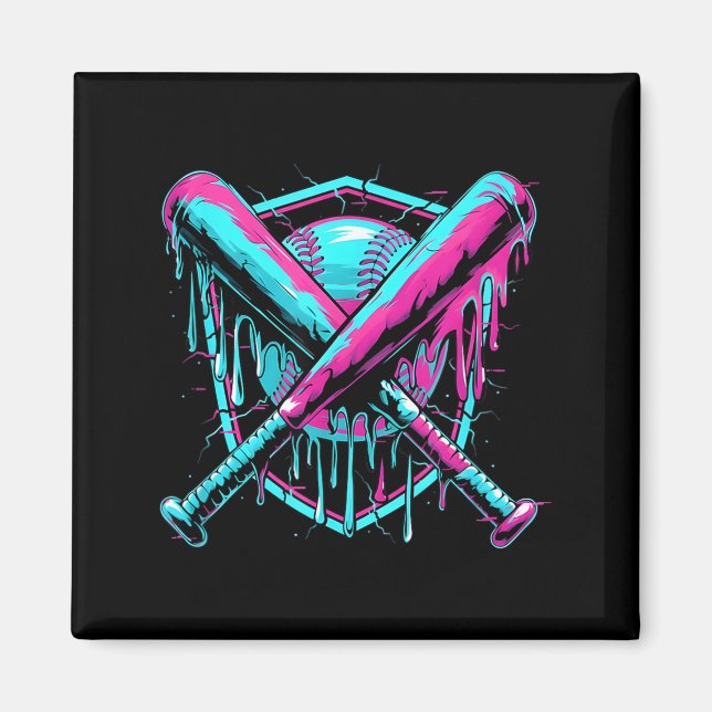 Aimant Goutte de baseball Glace Goutte Batte de baseball  (Devant)