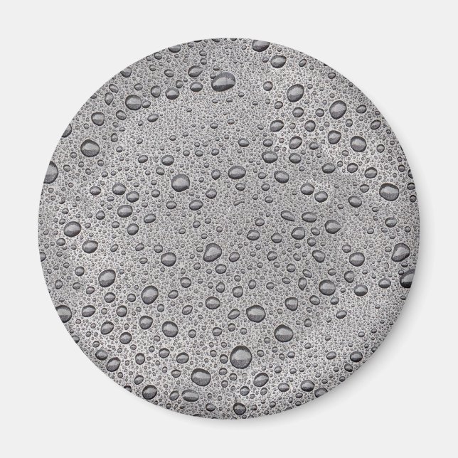 Aimant gouttelettes d'eau gris (Devant)