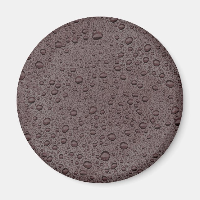Aimant gouttelettes d'eau marron (Devant)