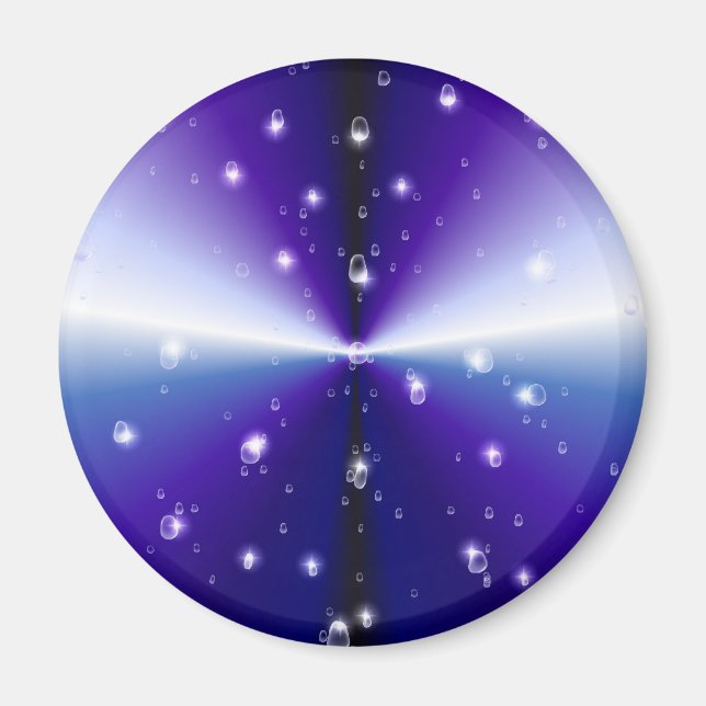 Aimant gouttes de pluie sur l'arc-en-ciel violet (Devant)