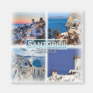 Aimant GR0113 Europe, Grèce, Santorin, réfrigérateur