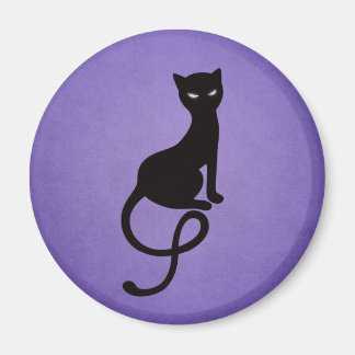 Aimant Gracieuse Chat Malin Silhouette - Noir Kitty Viole