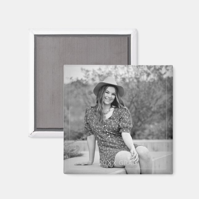 Aimant Grad 20XX Photo Garder intemporel Diplômé (Recto/Verso)