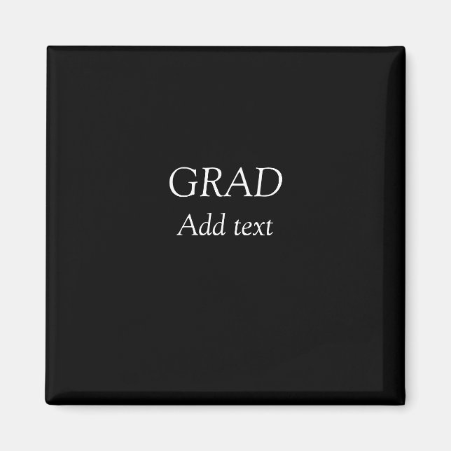 Aimant Grad simple graduation minimale élégante typo mode (Devant)