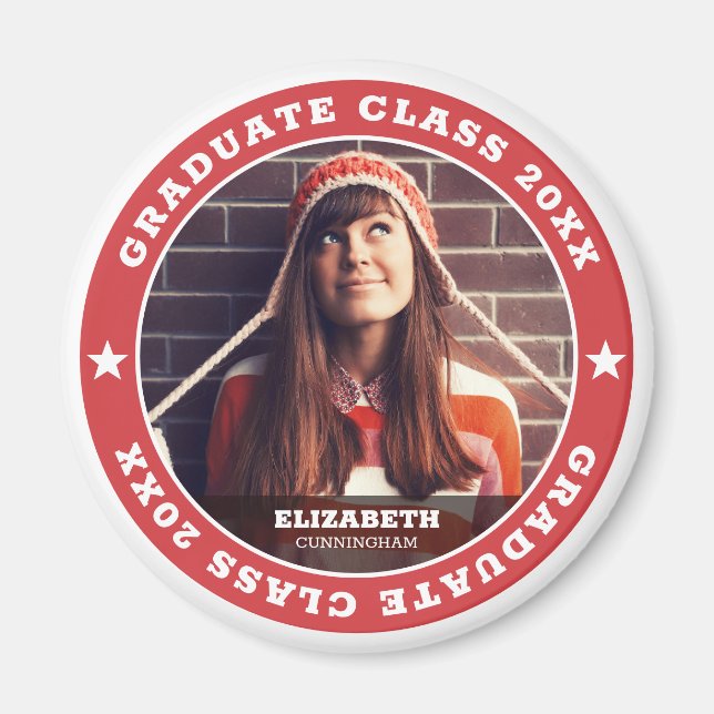 Aimant Graduate Class of 20XX Graduation Photo (Devant)