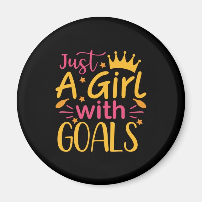 Aimant Graduation Art | Just A Girl With Goals (Devant)