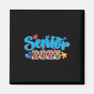 Aimant Graduation Autistique Étudiant Senior 2025 Autism 