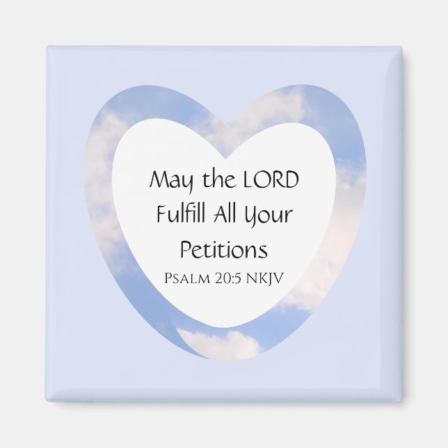 Aimant Graduation Bible Verse Foi chrétienne Lumière Bleu (Devant)