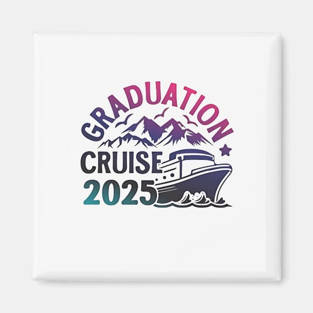 Aimant Graduation Cruise 2025 - Correspondance de voyage  (Devant)