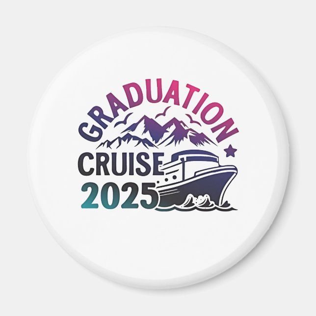 Aimant Graduation Cruise 2025 - Correspondance de voyage  (Devant)