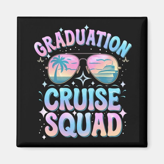 Aimant Graduation Cruise Squad Cruising Ship Retro (Devant)