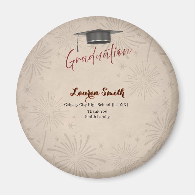 Aimant Graduation Guest Book Modern Keepsake  (Devant)
