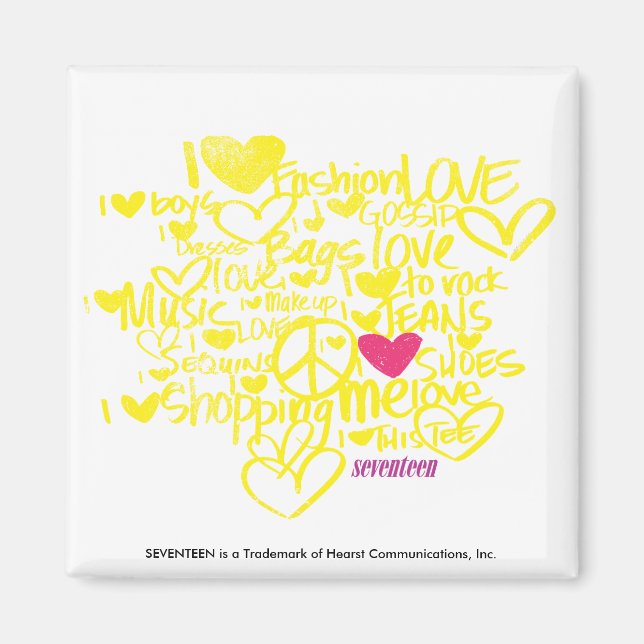 Aimant Graffiti Magenta/Jaune (Devant)