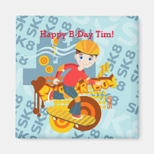 Aimant Graffiti skboard enfant fête d'anniversaire