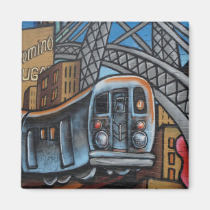 Aimant Graffiti urbain dans le métro