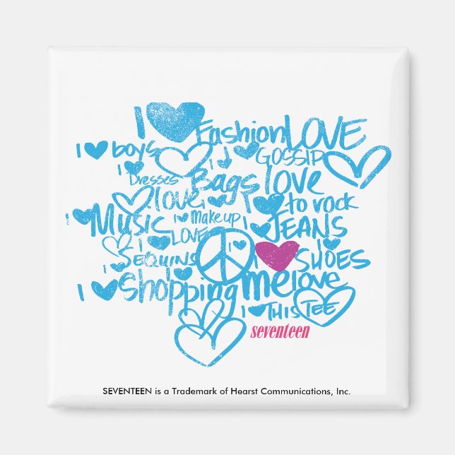 Aimant Graffiti violet/aqua (Devant)