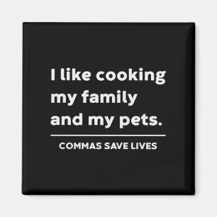 Aimant Grammaire drôle comme cuisine famille et animaux v