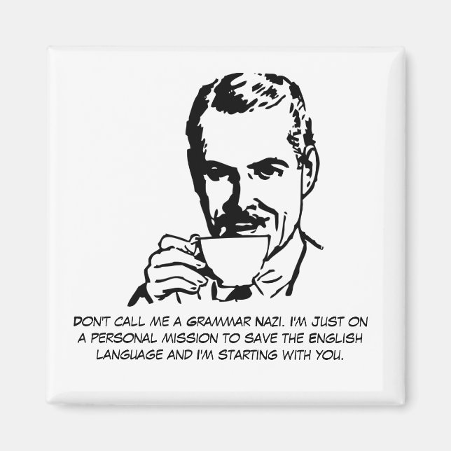 Aimant Grammaire Sarcastique Nazi (Devant)