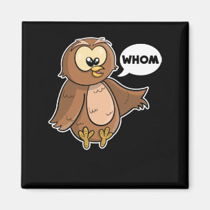 Aimant Grammar Police Chouette Drôle Qui Enseignant Angla