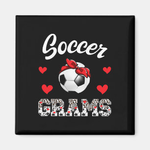 Aimant Grammes de foot Léopard Grand-mère Grammes d'un jo