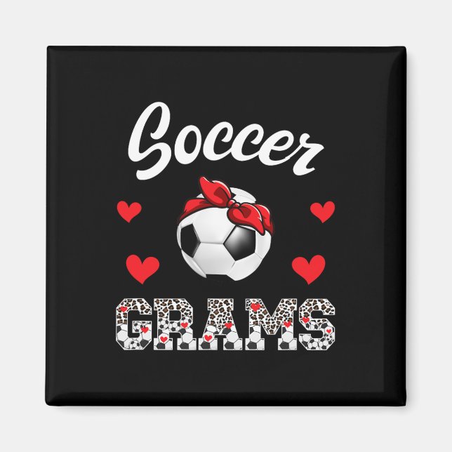 Aimant Grammes de foot Léopard Grand-mère Grammes d'un jo (Devant)