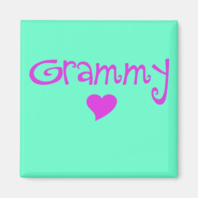 Aimant Grammy avec coeur (Devant)