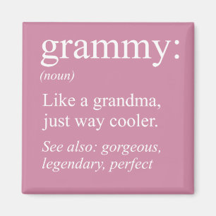 Aimant Grammy Definition, Grand-mère, Cadeau Nana
