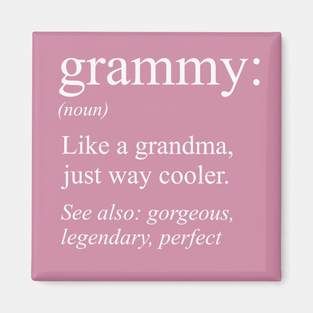 Aimant Grammy Definition, Grand-mère, Cadeau Nana (Devant)