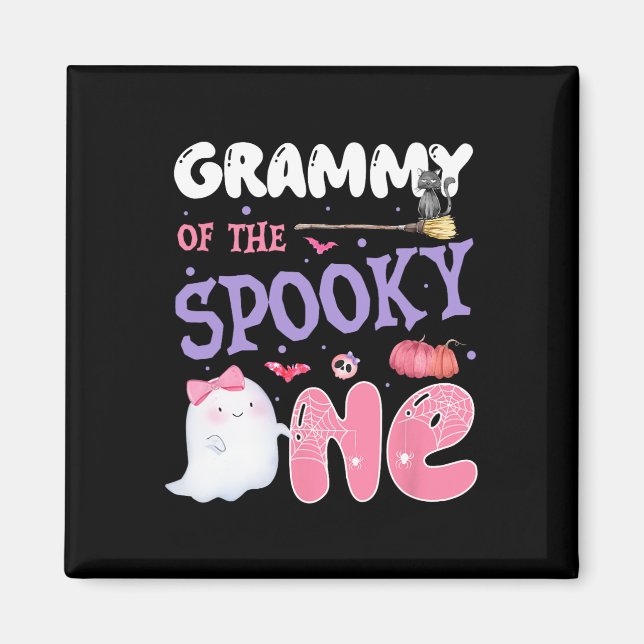 Aimant Grammy Du Éffrayant Un 1Er Anniversaire Halloween  (Devant)