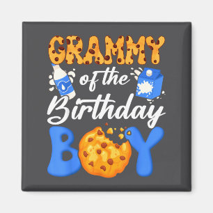Aimant Grammy du garçon fêté lait et biscuits 1er anniver