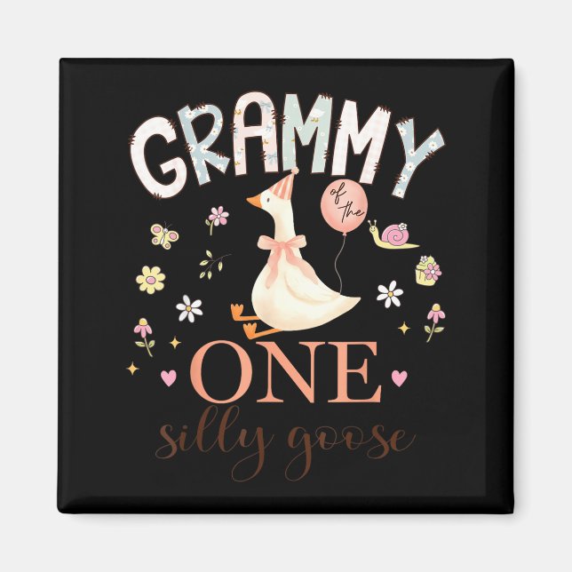 Aimant Grammy One Silly Goose 1ère œuvre d'art graphique (Devant)