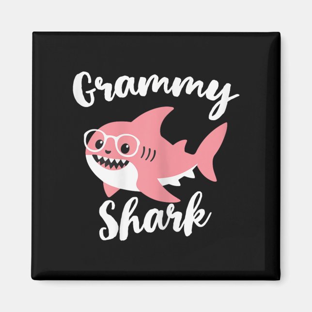 Aimant Grammy Requin Fête des Mères Grand-mère Drôle  (Devant)