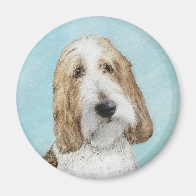 Aimant Grand Basset Griffon Vendeen - Art Chien original (Devant)