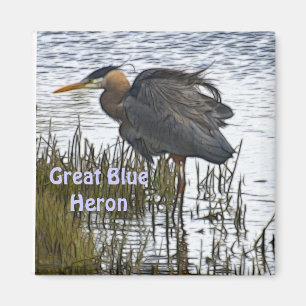 Aimant GRAND BLEUE HERON Cadeaux magnétiques