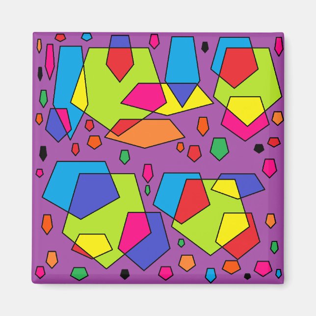 Aimant grand bloc violet art (Devant)