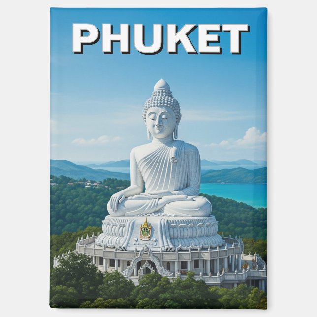 Aimant Grand Bouddha de Phuket Thaïlande (Recto)