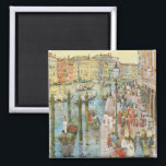 Aimant Grand Canal, Venice by Maurice Prendergast<br><div class="desc">The Grand Canal, Venice (1898/1899) by Maurice Prendergast is a vintage post impressionism fine art watercolor maritime painting. Houses and homes with traditional Italian architecture along the Venetian canal. A seascape featuring a the famous canals and a cityscape in Venice, Italy. Crowds of people are walking by the waterfront, beautiful...</div>