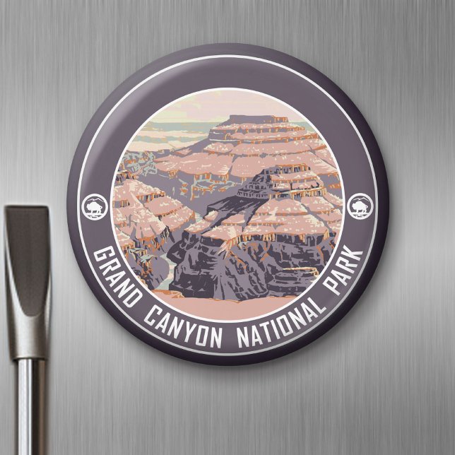 Aimant Grand Canyon Design Poster vintage (Custom Magnet)
