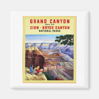 Aimant Grand Canyon ~ Poster Vintage voyage