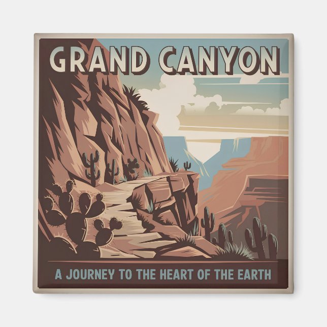 Aimant Grand Canyon USA vintage (Devant)